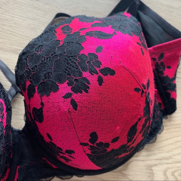 Torrid pink/black plus size push up bra 46DD - Picture 5 of 7